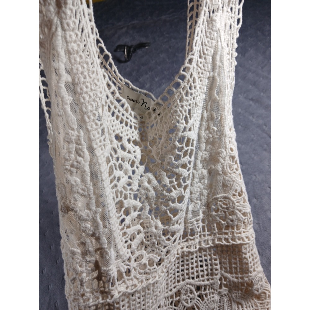 Simply Noelle - Layered Open Knit Lace Top S/M. WesternFestival. Fairy Core Boho - Picture 2 of 7